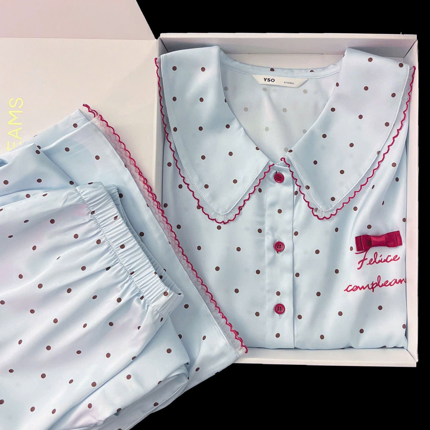 Bộ Pijama Lụa Chấm Bi