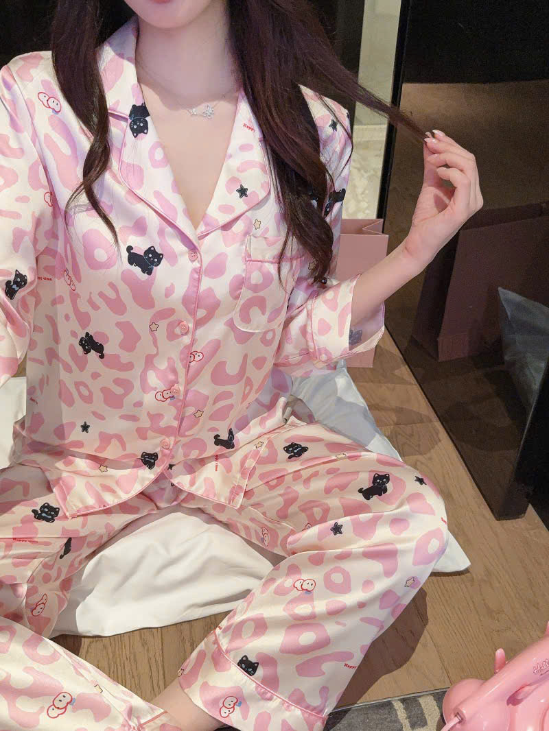 Bộ Pyjama Mèo Xinh Xắn