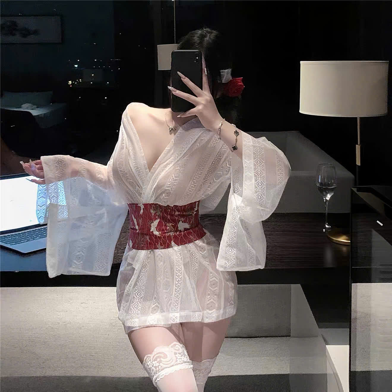 Đồ Ngủ Cosplay Kimono Quyến Rũ