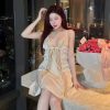 Váy Ngủ Cột Dây Lụa Phối Ren