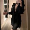 Váy Ngủ Dáng Sơmi Gợi Cảm