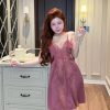 Váy Ngủ Satin Phối Ren Nữ Tính