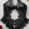 Bộ Bodysuit Cổ V Quyến Rũ