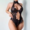 Bộ Bodysuit Cổ V Quyến Rũ