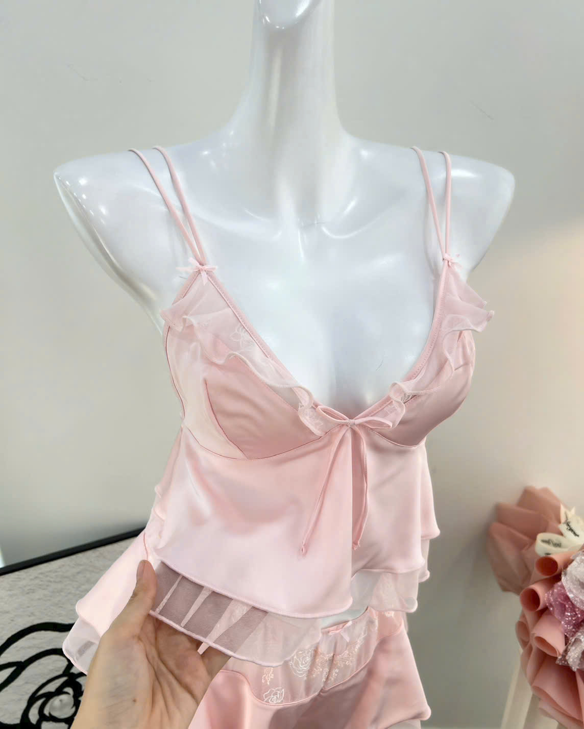 Bộ Đồ Ngủ Trơn Nữ Tính