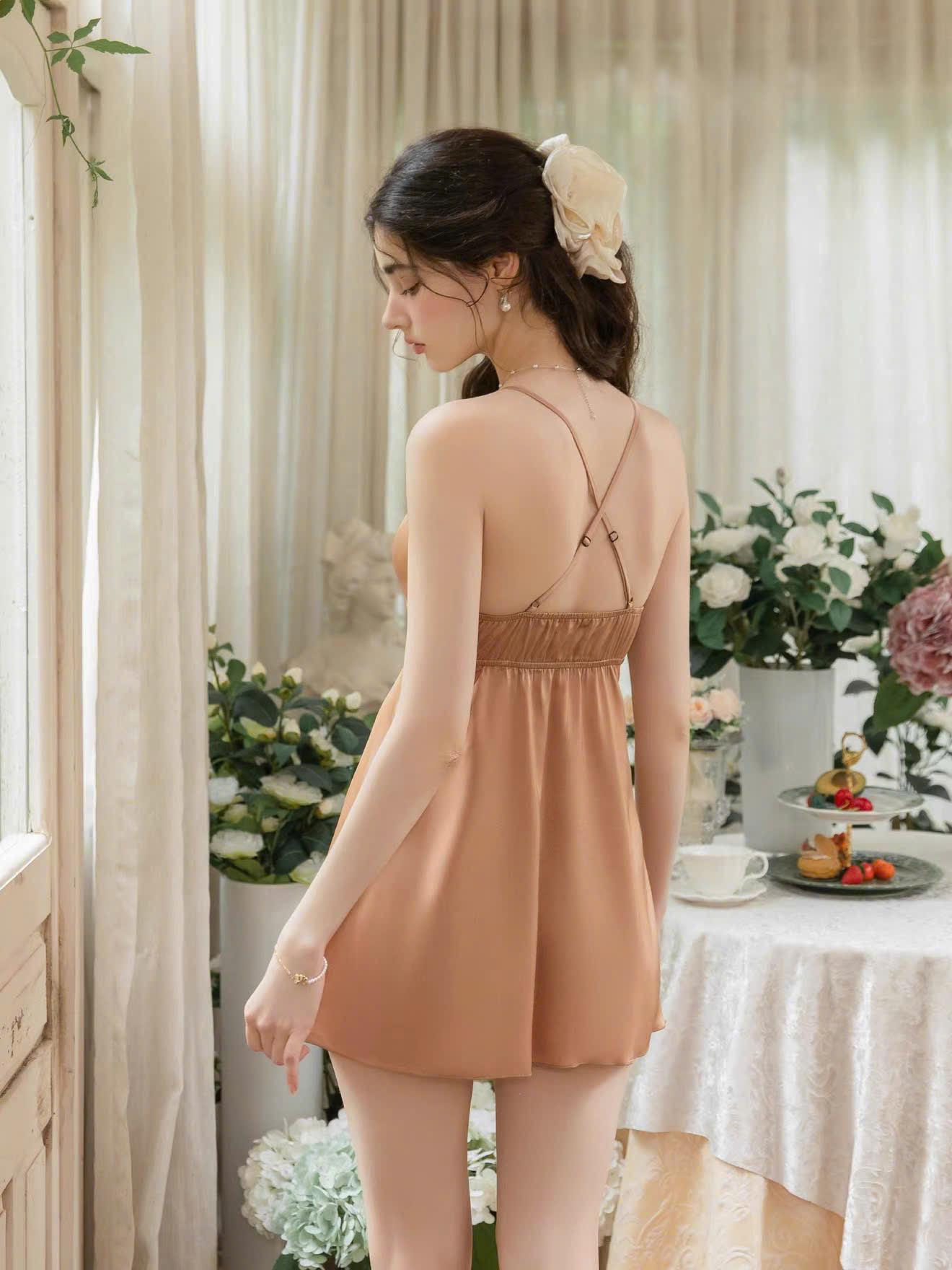 Set Váy Ngủ Kèm Choàng Quý Phái