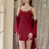 Set Váy Ngủ Satin Phối Ren