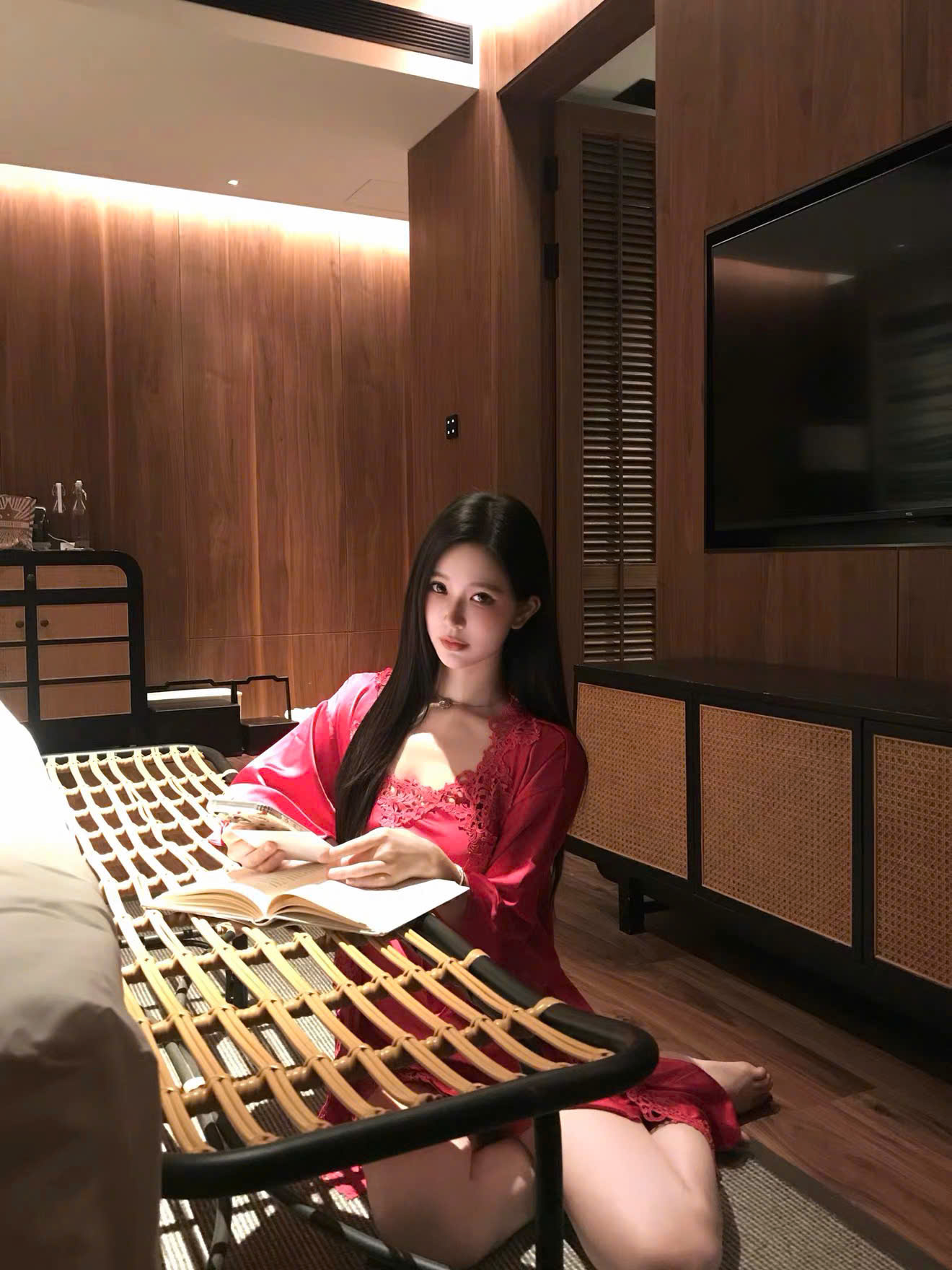 Set Váy Ngủ Satin Phối Ren