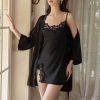 Set Váy Ngủ Satin Phối Ren